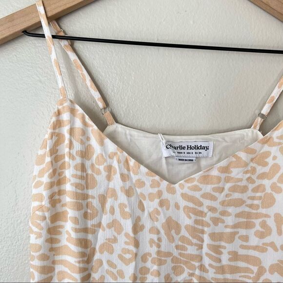 Charlie Holiday Lina Animal Print Midi Slip Dress XS - Picture 7 of 8